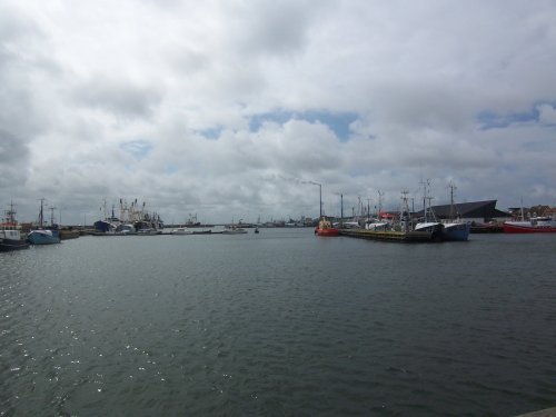 Blick auf den Hafen von Thyborøn Blick auf den Hafen von Thyborøn
