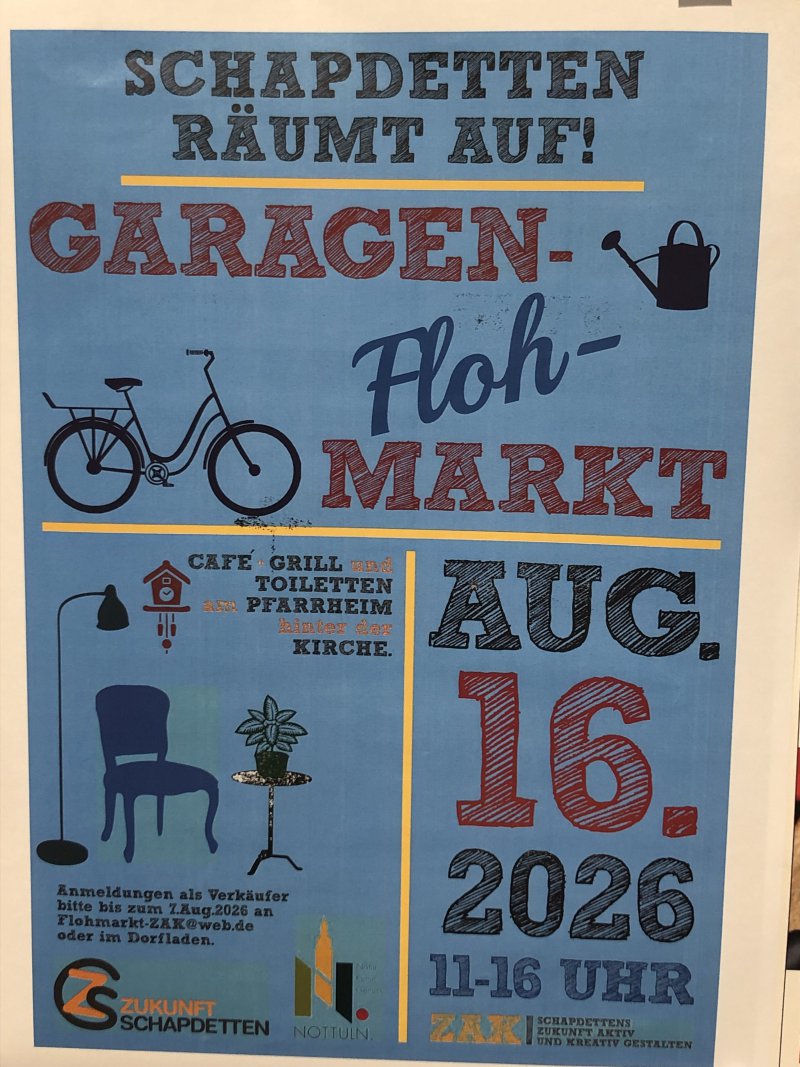 Garagenflohmarkt Schapdetten 2026