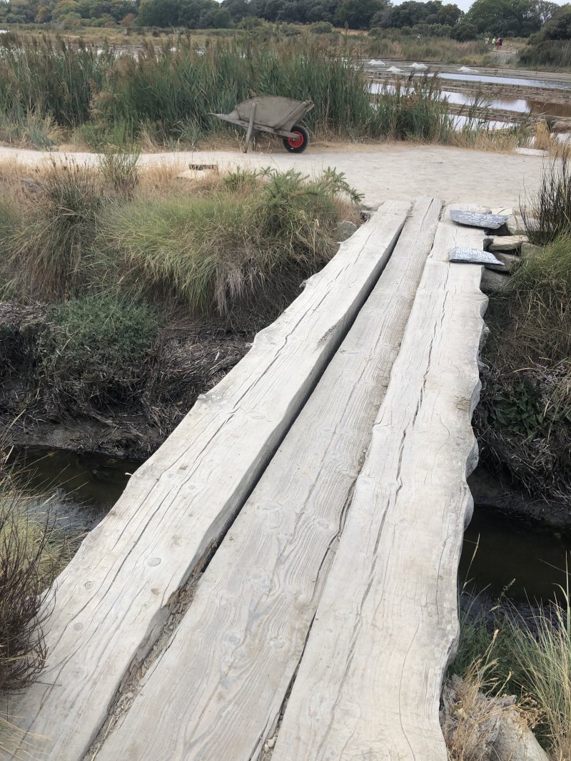 Saline de Truscat, Saline in Sarzeau Abtransportiert wird das Salz mit einer Schieppkarre Saline de Truscat, Saline in Sarzeau Abtransportiert wird das Salz mit einer Schieppkarre