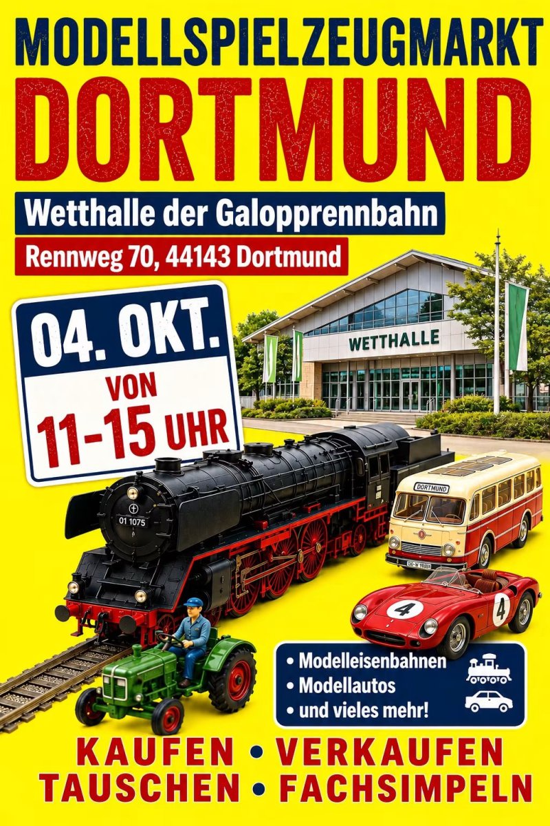 Modellspielzeugmarkt Dortmund 2026 Flyer